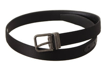 Load image into Gallery viewer, Dolce & Gabbana Elegant Black Leather Belt with Metal Buckle