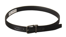Load image into Gallery viewer, Dolce & Gabbana Elegant Black Leather Belt with Metal Buckle
