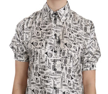 Load image into Gallery viewer, Dolce & Gabbana Elegant Trumpet Print Silk Blouse