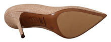 Load image into Gallery viewer, Dolce & Gabbana Beige Nude Leather BELLUCCI Heels Pumps Shoes