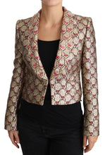 Load image into Gallery viewer, Dolce & Gabbana Glittering Gold Floral Sequined Blazer Jacket