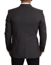 Load image into Gallery viewer, Dolce & Gabbana Chic Gray Check Martini Slim Fit Double-Breasted Blazer