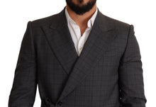 Load image into Gallery viewer, Dolce & Gabbana Chic Gray Check Martini Slim Fit Double-Breasted Blazer