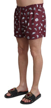 Load image into Gallery viewer, Dolce & Gabbana Maroon Elegance Men's Swimming Trunks