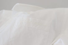 Load image into Gallery viewer, Dolce & Gabbana White Cotton Slim Fit Formal Dress GOLD Shirt