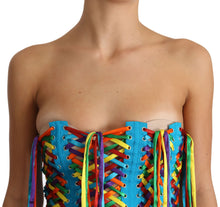 Load image into Gallery viewer, Dolce & Gabbana Multicolor Strapless Bustier Corset Top