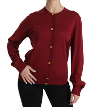 Load image into Gallery viewer, Dolce & Gabbana Silk Red Cardigan Top with Button Accents
