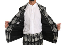 Load image into Gallery viewer, Dolce & Gabbana Chic Black Pineapple Print Wool Suit