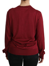 Load image into Gallery viewer, Dolce & Gabbana Silk Red Cardigan Top with Button Accents
