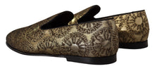 Load image into Gallery viewer, Dolce & Gabbana Gold Tone Loafers Slides Dress Shoes