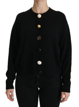 Load image into Gallery viewer, Dolce & Gabbana Elegant Black Cashmere Cardigan Top