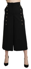 Load image into Gallery viewer, Dolce & Gabbana Elegant High Waist Wide Leg Virgin Wool Trousers