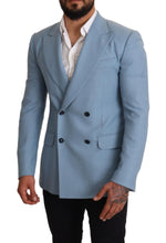 Load image into Gallery viewer, Dolce & Gabbana Elegant Blue Cashmere-Silk Men's Blazer