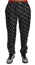 Load image into Gallery viewer, Dolce & Gabbana Elegant Black Musical Instrument Print Silk Pants