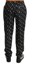 Load image into Gallery viewer, Dolce & Gabbana Elegant Black Musical Instrument Print Silk Pants