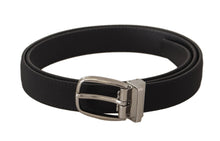 Load image into Gallery viewer, Dolce & Gabbana Elegant Black Canvas & Leather Belt