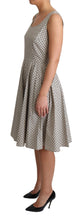 Load image into Gallery viewer, Dolce & Gabbana Polka-Dotted Beige Sleeveless A-line Dress
