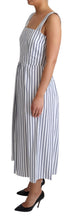 Load image into Gallery viewer, Dolce & Gabbana Elegant Sleeveless A-Line Striped Dress