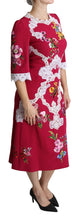 Load image into Gallery viewer, Dolce & Gabbana Floral Embroidered Sheath Midi Dress