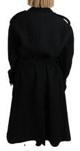 Load image into Gallery viewer, Dolce & Gabbana Elegant Black Wool Trenchcoat
