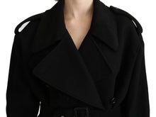 Load image into Gallery viewer, Dolce & Gabbana Elegant Black Wool Trenchcoat