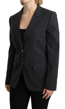 Load image into Gallery viewer, Dolce & Gabbana Elegant Gray Striped Cotton Blazer