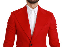 Load image into Gallery viewer, Dolce & Gabbana Elegant Red Cashmere Slim Fit Blazer