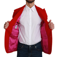 Load image into Gallery viewer, Dolce & Gabbana Elegant Red Cashmere Slim Fit Blazer