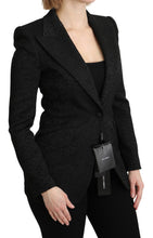 Load image into Gallery viewer, Dolce & Gabbana Elegant Black Brocade Single Breasted Blazer