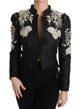 Load image into Gallery viewer, Dolce & Gabbana Elegant Black Silver Baroque Jacket