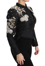Load image into Gallery viewer, Dolce & Gabbana Elegant Black Silver Baroque Jacket
