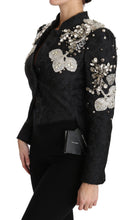 Load image into Gallery viewer, Dolce & Gabbana Elegant Black Silver Baroque Jacket