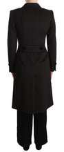 Load image into Gallery viewer, Dolce & Gabbana Gray Wool Cashmere Coat Crest Applique Jacket