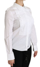 Load image into Gallery viewer, Dolce & Gabbana Elegant White Collared Long Sleeve Polo Top