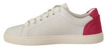 Load image into Gallery viewer, Dolce & Gabbana Elegant White Leather Low-Top Sneakers