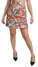Load image into Gallery viewer, Dolce & Gabbana Elegant White Floral High Waist Skirt