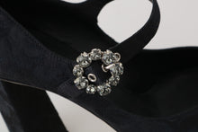Load image into Gallery viewer, Dolce & Gabbana Elegant Black Crystal Brocade Pumps