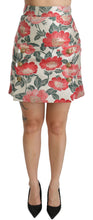 Load image into Gallery viewer, Dolce & Gabbana Elegant White Floral High Waist Skirt