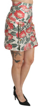 Load image into Gallery viewer, Dolce & Gabbana Elegant White Floral High Waist Skirt