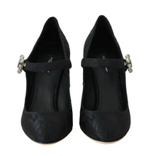 Load image into Gallery viewer, Dolce & Gabbana Elegant Black Crystal Brocade Pumps