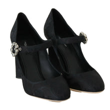 Load image into Gallery viewer, Dolce & Gabbana Elegant Black Crystal Brocade Pumps
