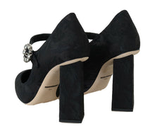 Load image into Gallery viewer, Dolce & Gabbana Elegant Black Crystal Brocade Pumps