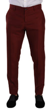 Load image into Gallery viewer, Dolce & Gabbana Elegant Cashmere-Silk Red Dress Pants
