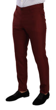Load image into Gallery viewer, Dolce & Gabbana Elegant Cashmere-Silk Red Dress Pants