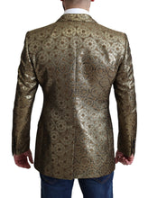 Load image into Gallery viewer, Dolce & Gabbana Elegant Gold Jacquard Martini Blazer Jacket