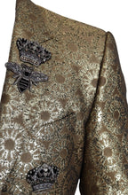 Load image into Gallery viewer, Dolce & Gabbana Elegant Gold Jacquard Martini Blazer Jacket