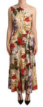 Load image into Gallery viewer, Dolce & Gabbana Beige One Shoulder Floral Mid Length Dress