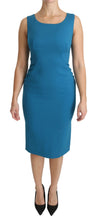 Load image into Gallery viewer, Dolce & Gabbana Elegant Sheath Knee-Length Wool Dress