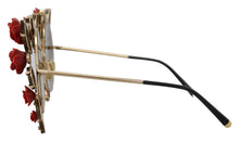 Load image into Gallery viewer, Dolce & Gabbana Elegant Round Rose-Embellished Sunglasses