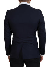 Load image into Gallery viewer, Dolce & Gabbana Elegant Blue Wool Silk Blazer Jacket